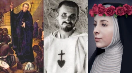 San Pedro Claver, San Charles de Foucauld y Santa Rosa de Lima