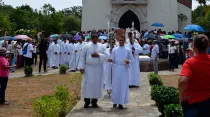 Peregrinación con ocasión de los 525 años de la primera Misa celebrada en América / Foto: Facebook Arquidiócesis de Santo Domingo