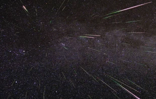 Lluvia de meteoros de las Perseidas en 2009. Crédito: NASA./JPL.