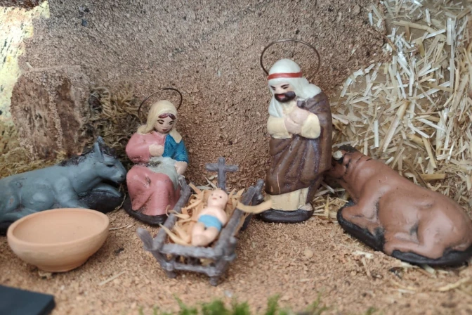 Imagen referencial de un pesebre de Navidad o belén.