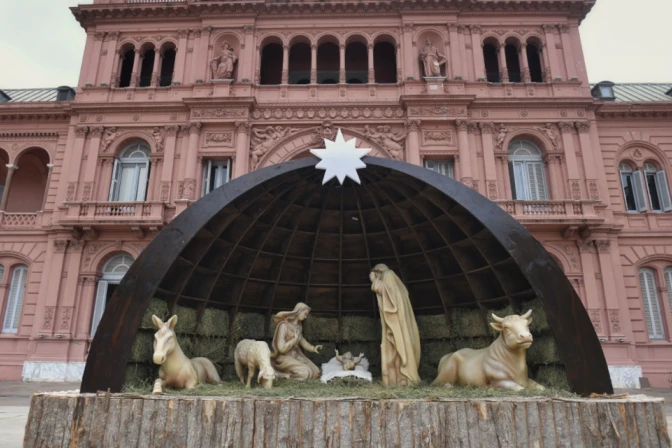 Pesebre en la Casa Rosada