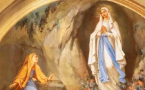 Virgen de Lourdes con Santa Bernardita