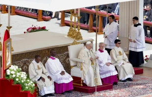 El Papa León XIV celebró la Misa del inicio de su pontificado en la plaza de San Pedro Crédito: Daniel Ibañe/ EWTN News