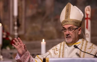 Cardenal Pierbattista Pizzaballa, Patriarca Latino de Jerusalén. Crédito: Daniel Ibáñez / EWTN News.