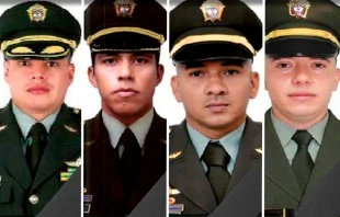 Policías fallecidos en accidente aéreo en Colombia. Crédito: Twitter Policía Colombia