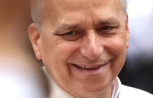 El Papa León XIV saluda a los fieles en la Piazza della Libertà en agosto de 2025. Crédito: Marco Iacobucci Epp/Shutterstock.