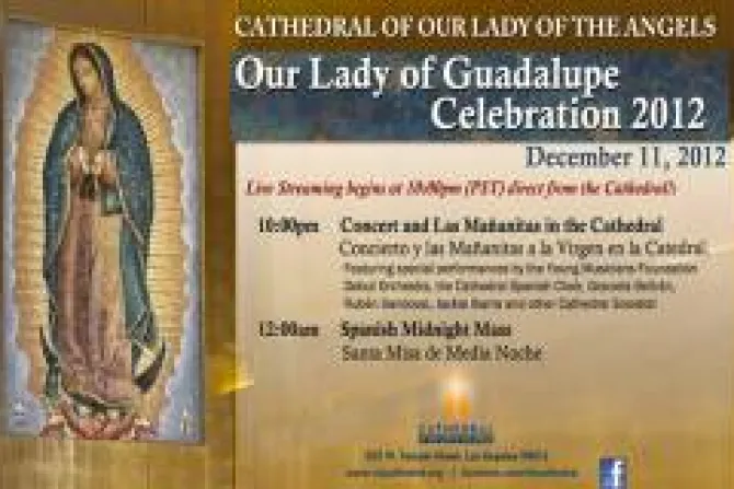 Arzobispo de Los Ángeles celebrará Misa de Guadalupe a medianoche del 12/12
