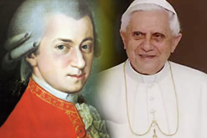 Benedicto XVI destaca música sacra de Mozart como expresión de profunda fe