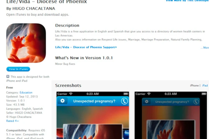 Diócesis de EE.UU. lanza aplicación bilingüe provida para todo el continente