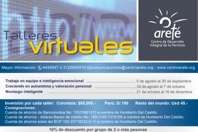 Colombia: Organizan talleres virtuales de inteligencia emocional, autoestima y noviazgo