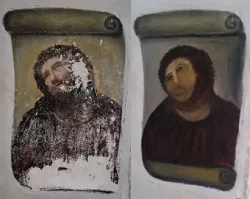 El fresco del Ecce Homo (antes y después, foto Centro de Estudios Borjanos)?w=200&h=150