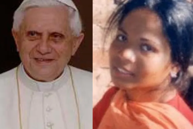 Papa Benedicto XVI pide libertad de cristiana condenada a muerte en Pakistán
