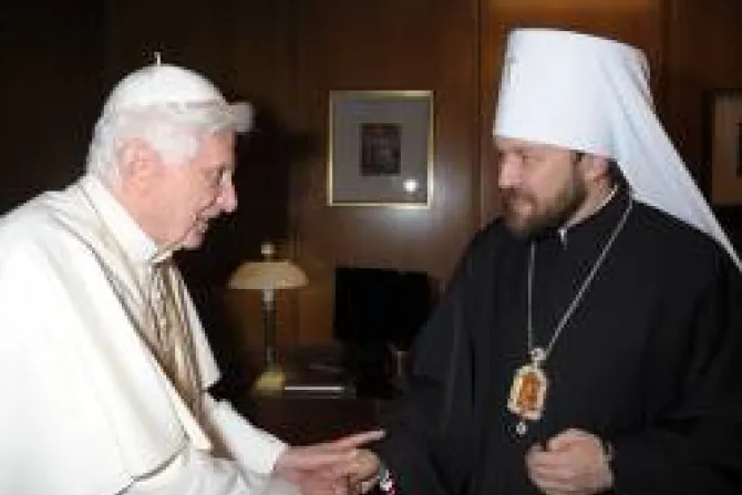 Líder ortodoxo agradece a Benedicto XVI compromiso por unidad de cristianos