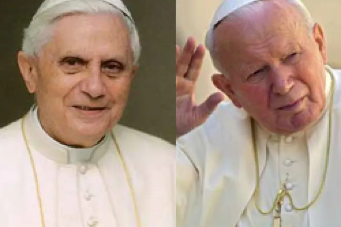 Juan Pablo II y Benedicto XVI hacen historia: En 10 siglos ningún Papa beatificó a su predecesor