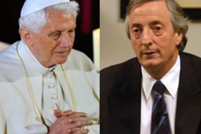 Condolencias del Papa Benedicto XVI por muerte de Kirchner