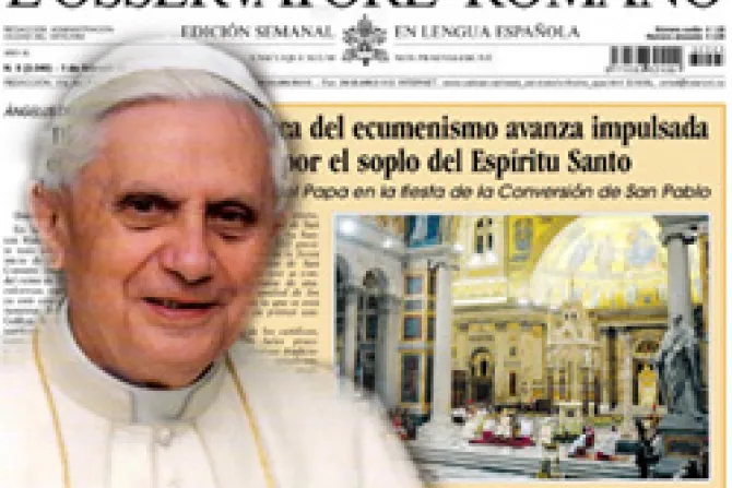 El Papa Benedicto XVI estará "presente" en escuelas de Italia a través de diario vaticano