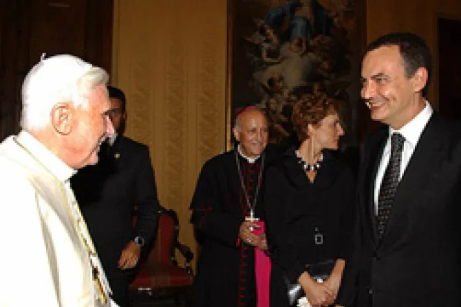 Benedicto XVI recibirá a Zapatero el 10 de junio