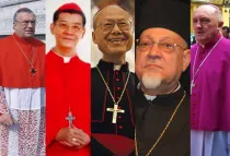 Cardenales Karl Lehmann, Jean-Baptiste Pham Minh Man, John Tong Hon, Antonios Naguib y Kazimierz Nycz