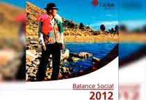 Portada del Balance Social 2012 de Cáritas del Perú