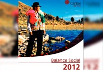 Portada del Balance Social 2012 de Cu00e1ritas del Peru00fa
