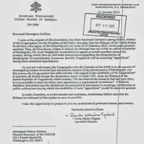 La carta enviada a las diócesis de Estados Unidos