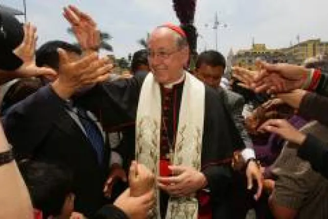 Cardenal Cipriani pide defender la vida ante amenazas abortistas en 2013