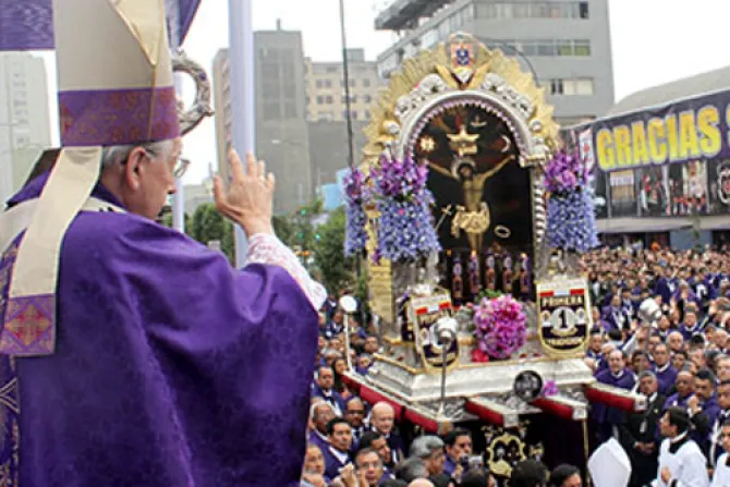 “Todo el Perú te quiere, Señor de los Milagros”, dice el Cardenal Cipriani