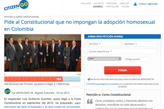 Piden a Corte Constitucional de Colombia que no imponga adopción gay
