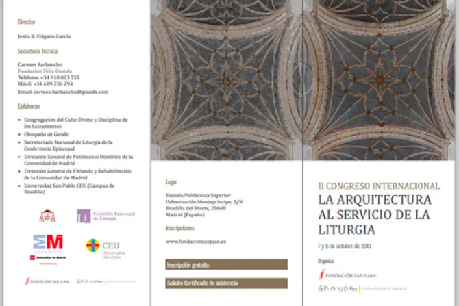 Madrid acogerá segunda edición del congreso "La arquitectura al servicio de la Liturgia"
