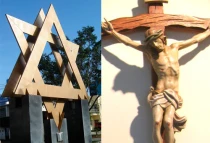 Foto de estrella de David: Keneth Cruz (CC BY-NC 2.0) / Foto de Cruz: ACI Prensa