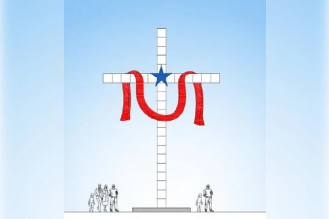 VIDEO: Construyen Cruz de Chile Misionera de 12 metros de alto