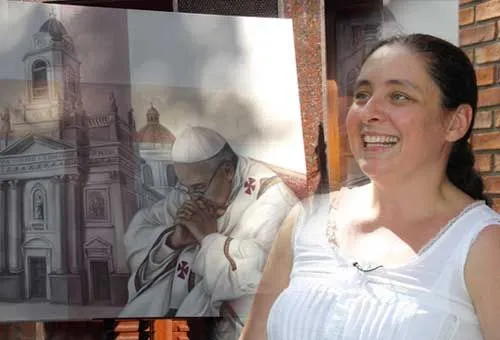 Mercedes Fariña y su cuadro del Papa Francisco?w=200&h=150