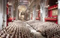 Los Padres Conciliares en la Basílica de San Pedro en el Concilio Vaticano II hace 50 años