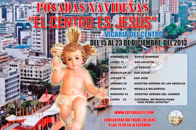 En Navidad “El centro es Jesús”, recuerdan católicos de Guayaquil