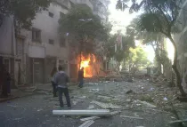 La explosión en Rosario, Argentina (foto twitter @favita_)