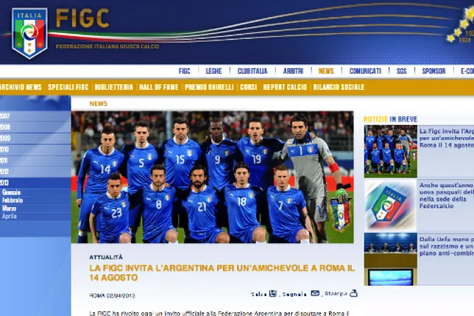 Homenaje al Papa: Italia propone a Argentina un partido de fútbol en Roma