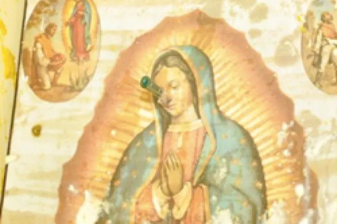 Acuchillan imagen de Virgen de Guadalupe en iglesia católica en California