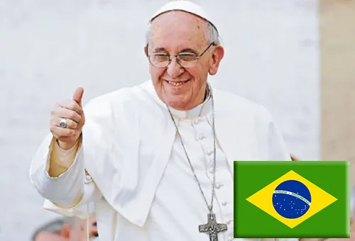 Gran expectativa en Brasil ante llegada del Papa Francisco