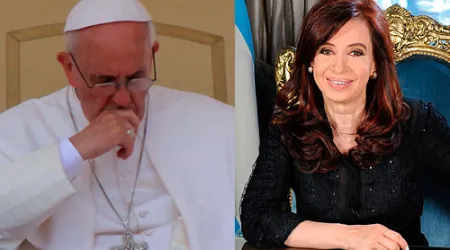 El Papa Francisco reza por la salud de Presidenta argentina Cristina Fernández