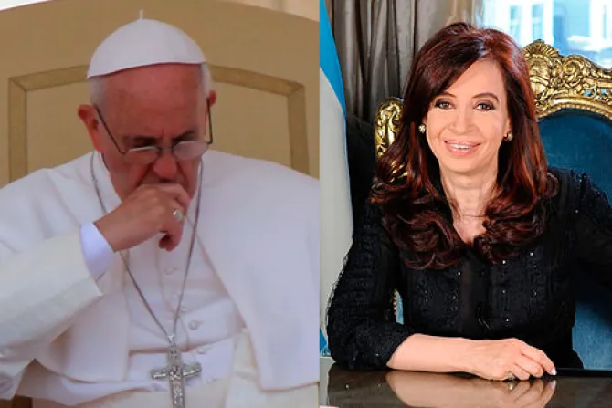 El Papa Francisco reza por la salud de Presidenta argentina Cristina Fernández