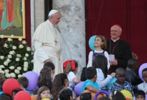 Papa Francisco en el encuentro con las familias. Foto: ACI Prensa