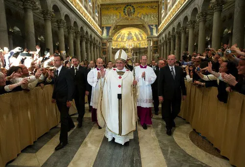 Papa Francisco en Basílica San Pablo Extramuros. Foto: News.va?w=200&h=150
