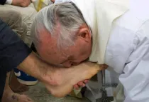 Papa Francisco en Misa de Jueves Santo. Foto: News.va