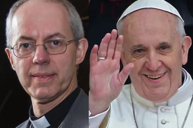 Papa asegura oraciones a nuevo líder de Iglesia anglicana