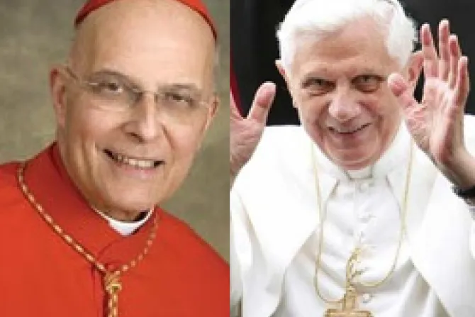 Amor divino es corazón del pontificado de Benedicto XVI, dice Cardenal George