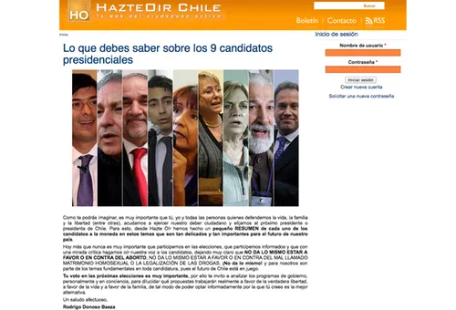 Captura de pantalla del sitio web HazteOír Chile?w=200&h=150