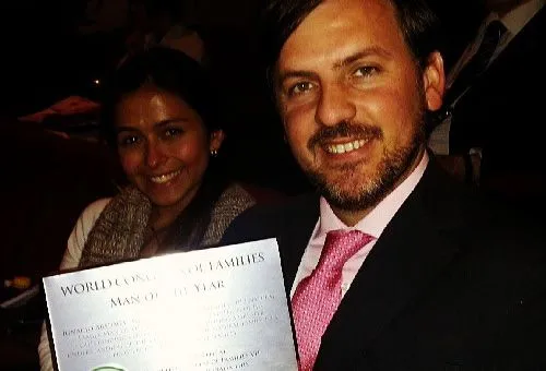 Ignacio Arsuaga tras recibir el premio. Foto: Instagram de Ignacio Arsuaga?w=200&h=150