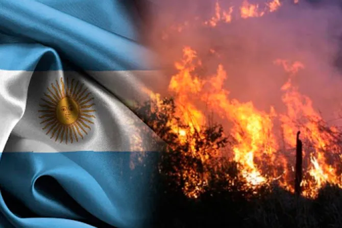 Arzobispo pide rezar para que llueva y se apague incendios forestales en Argentina