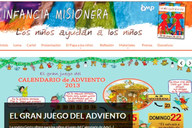 Obras Misionales Pontificias estrena web de Infancia misionera