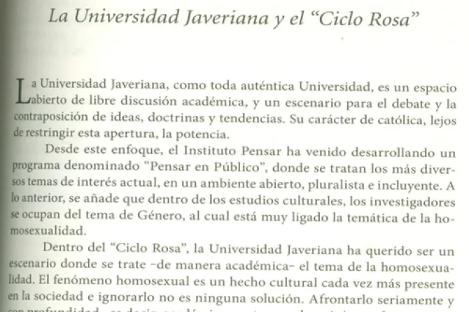 Así nació el Ciclo Rosa de la Pontificia Universidad Javeriana de Colombia